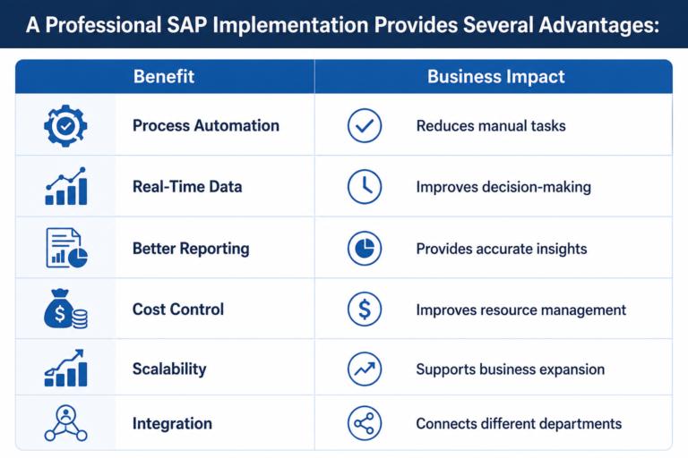 SAP Implementation provides several advantages